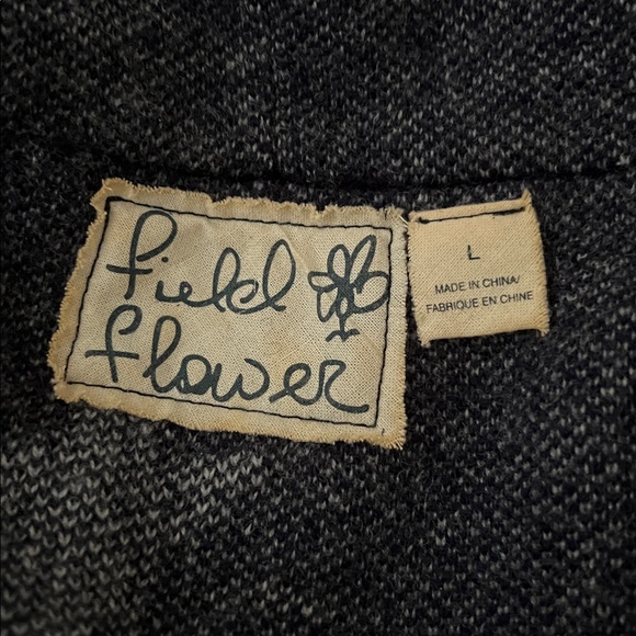 Field Flower for Anthropologie Sedona Wool Sweater Coat in Dove Print Size Large - Picture 8 of 9